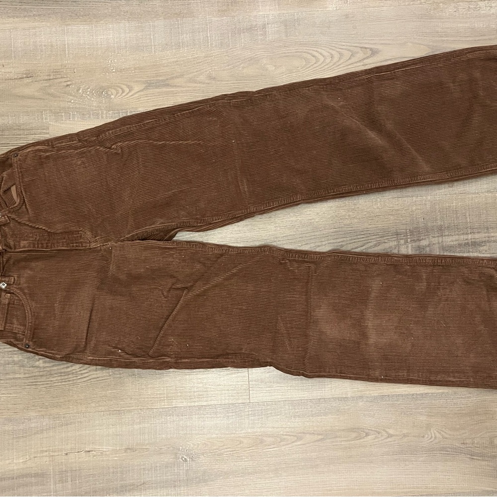 Zara women’s Chocolate Brown Relaxed corduroy Jeans